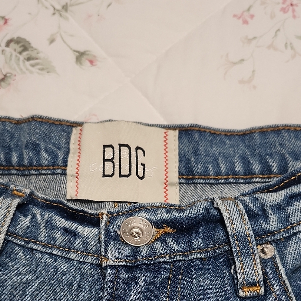 BDG Women's Blue Jean Cargo Capris